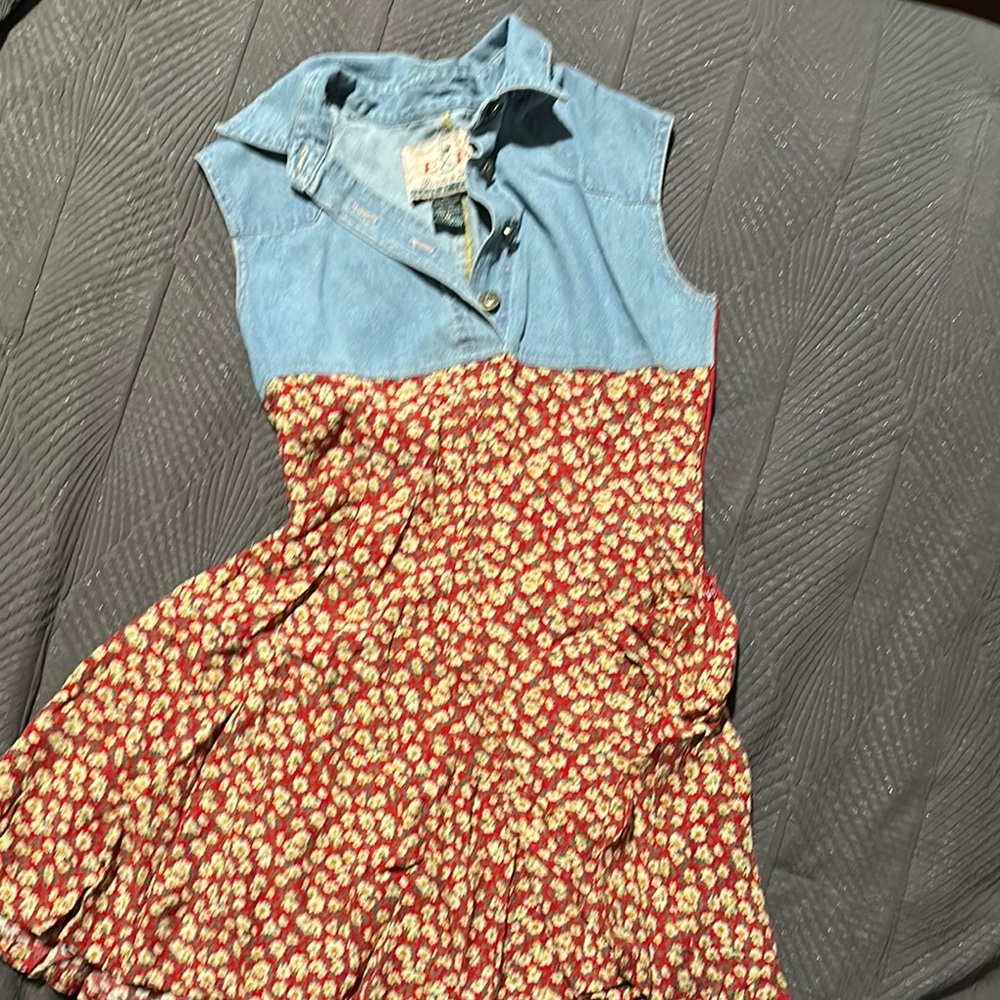 Floral Red and Blue women’s dress